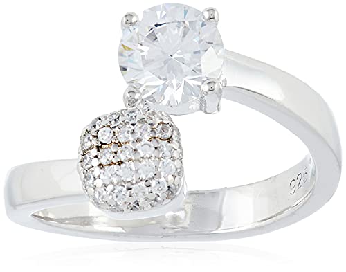 Esprit Damen-Ring Composition 925 Silber rhodiniert Zirkonia weiß Brillantschliff von ESPRIT