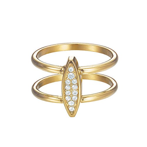 Esprit Damen-Ring Exclusive Edelstahl Glas weiß Brillantschliff - ESRG12856B170 von ESPRIT