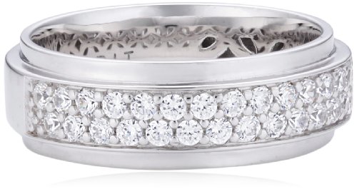 Esprit Damen-Ring Modern Shape Glam 925 Silber rhodiniert Zirkonia weiß Brillantschliff Gr. 57 (18.1) - ESRG92374A180 von ESPRIT