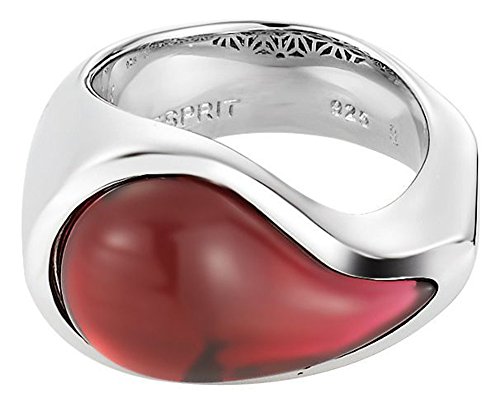Esprit Damen-Ring drip drop 1 Glasperle pink Edelstahl Gr. 18 S.ESRG11567C180 von ESPRIT