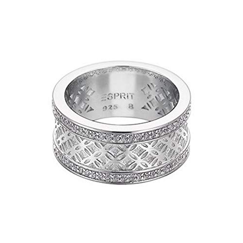 Esprit Damen-Ring star flash silver 925 Sterlingsilber 56 Zirkonia farblos Gr. 18 ESRG91709A180 von ESPRIT