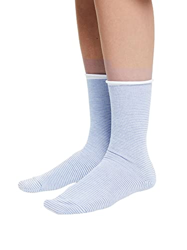 ESPRIT Damen Socken Allover Stripe Multipack W So Baumwolle gemustert 2 Paar, Blau Blue Mix 0020, 35-38 von ESPRIT