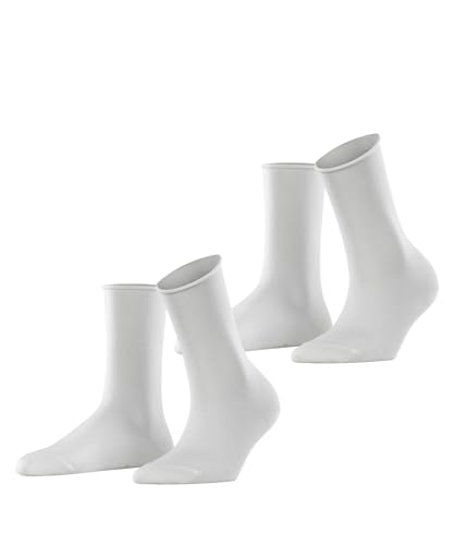 ESPRIT Damen Socken Basic Pure Multipack W So Baumwolle einfarbig 2 Paar, Weiß White 2000, 35-38 von ESPRIT