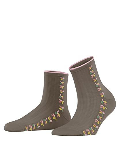 Esprit Damen Kurzsocken Structured Leaves, Baumwolle Lyocell, 1 Paar, Braun (Sughero 5031), 35-38 von ESPRIT