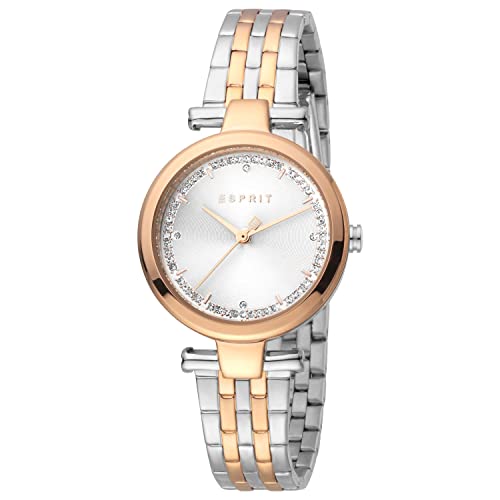 ESPRIT ES1L203M0105 Cherry Silver Rosegold Uhr Damen-Uhr Edelstahl Datum Bicolor von ESPRIT