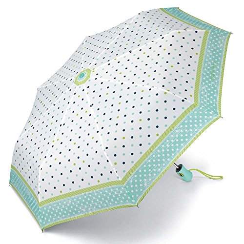 ESPRIT Easymatic light polka dots acqua 50971 Regenschirm Taschenschirm Schirm Schirme von ESPRIT