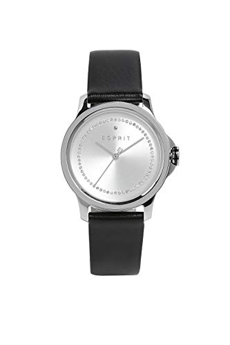 Esprit Edelstahl-Uhr mit Zirkonia-Besatz von ESPRIT
