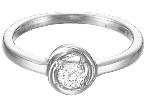 Esprit Essential Damen-Ring 925 Silber rhodiniert Zirkonia transparent von ESPRIT