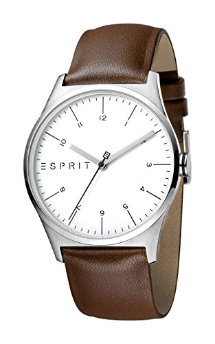 Esprit Herren Analog Quarz Uhr mit Leder Armband ES1G034L0015 von ESPRIT