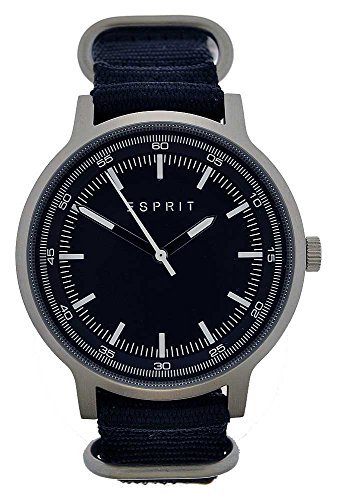 Esprit Herren-Armbanduhr Analog Quarz Textilband schwarz ES108271005 von ESPRIT