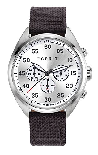 Esprit Herren Analog Quarz Uhr mit Leder Armband ES108791004 von ESPRIT