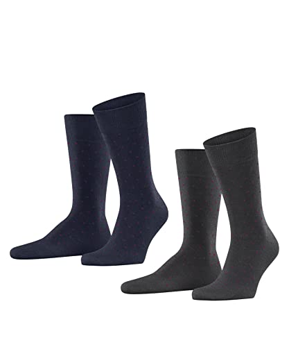 Esprit Herren Socken Fine Dot 2-Pack, Biologische Baumwolle, 2 Paar, Mehrfarbig (Sortiment 60), 43-46 von ESPRIT