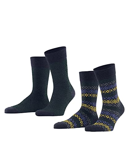 Esprit Herren Socken Fair Isle 2-Pack, Lyocell Schurwolle, 2 Paar, Mehrfarbig (Sortiment 50), 39-42 von ESPRIT