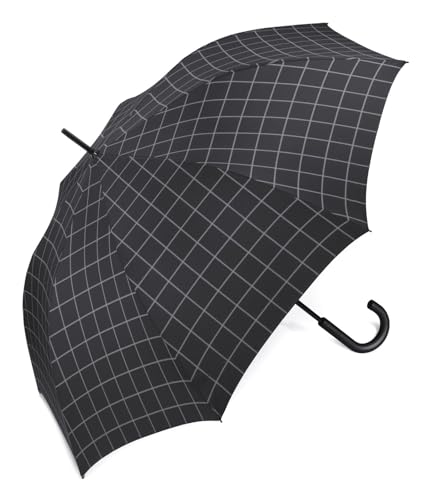 Esprit Herren Stockschirm Automatik Gents - Check Black von ESPRIT