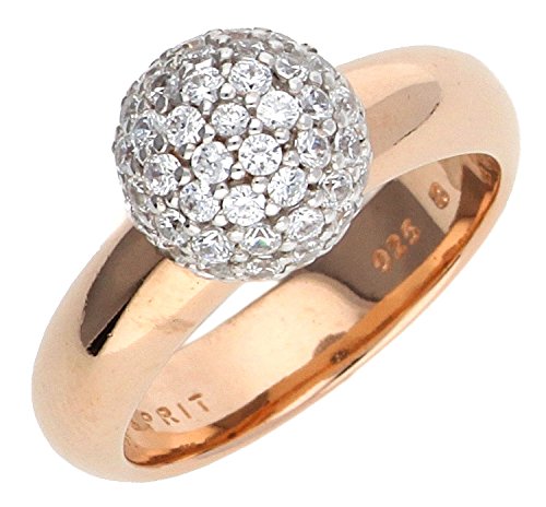 Esprit Jewels Damen-Ring 925 Sterling Silber Glam sphere rose Gr. 50 (15.9) ESRG92309B160 von ESPRIT