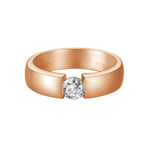 Esprit Jewels Damen-Ring 925 Sterling Silber Solitaire rose Gr. 53 (16.9) ESRG91983B170 von ESPRIT