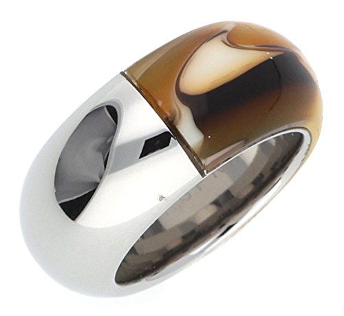 Esprit Jewels Damen-Ring Edelstahl Tortoise Light Gr. 57 (18.1) ESRG12153A180 von ESPRIT