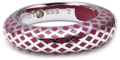 Esprit Jewels Damen-Ring Lattice red 925 Sterlingsilber 18 S.ESRG91919B180 von ESPRIT