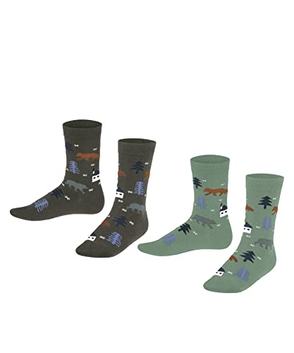 Esprit Unisex Kinder Socken Adventure 2-Pack, Nachhaltige Biologische Baumwolle, 2 Paar, Mehrfarbig (Sortiment 30), 27-30 von ESPRIT