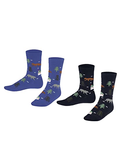 Esprit Unisex Kinder Socken Adventure 2-Pack, Nachhaltige Biologische Baumwolle, 2 Paar, Mehrfarbig (Sortiment 40), 31-34 von ESPRIT