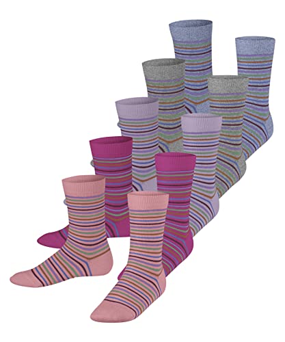 ESPRIT Unisex Kinder Socken Multi Stripe 5-Pack K SO Baumwolle gemustert 5 Paar, Mehrfarbig (Sortiment 0010), 27-30 von ESPRIT