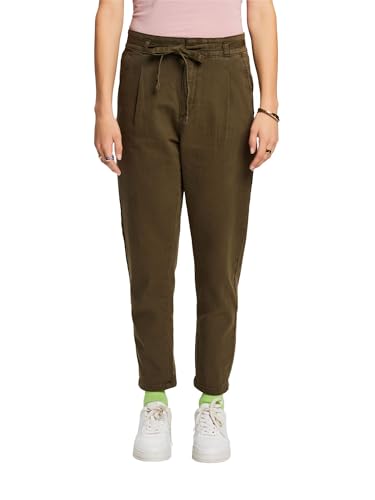 edc by ESPRIT Damen 993cc1b311 Hose, 350/Khaki Green, 32W / 32L EU von ESPRIT