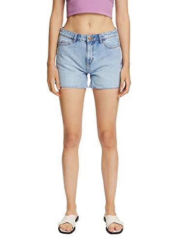 ESPRIT Damen 062CC1C302 Jeans-Shorts, 903/BLUE Light WASH, 27 von ESPRIT