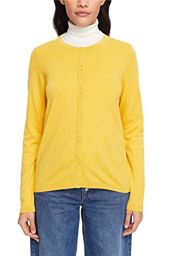 ESPRIT Damen 990CC1I311 Strickjacke, 750/YELLOW, L von ESPRIT
