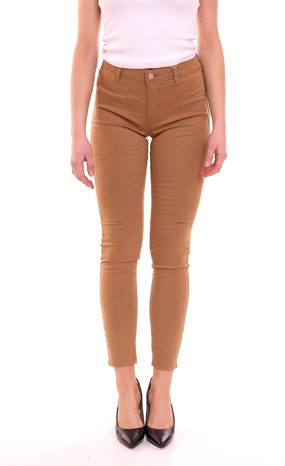 edc by ESPRIT Damen gemütliche Slim-Fit-Jeans Sommer-Jeggings Freizeit-Hose 81424502 Braun von ESPRIT