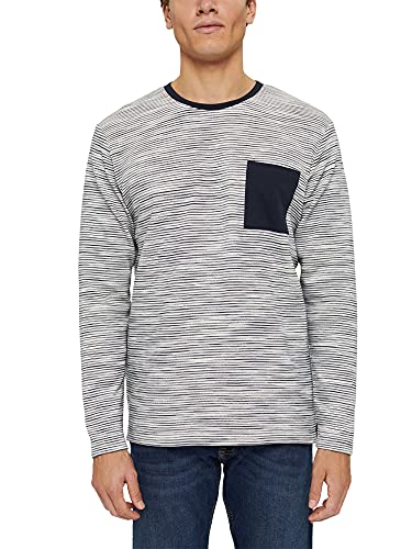 edc by ESPRIT Herren Sweatshirt 101cc2j305, Off White, L von ESPRIT