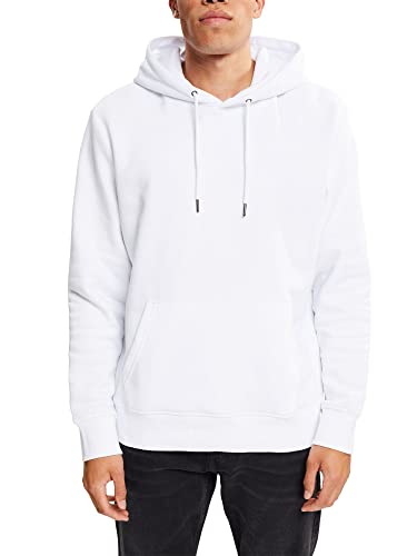 edc by ESPRIT Herren Sweatshirt 990cc2j303, 100/White - New, XS von ESPRIT