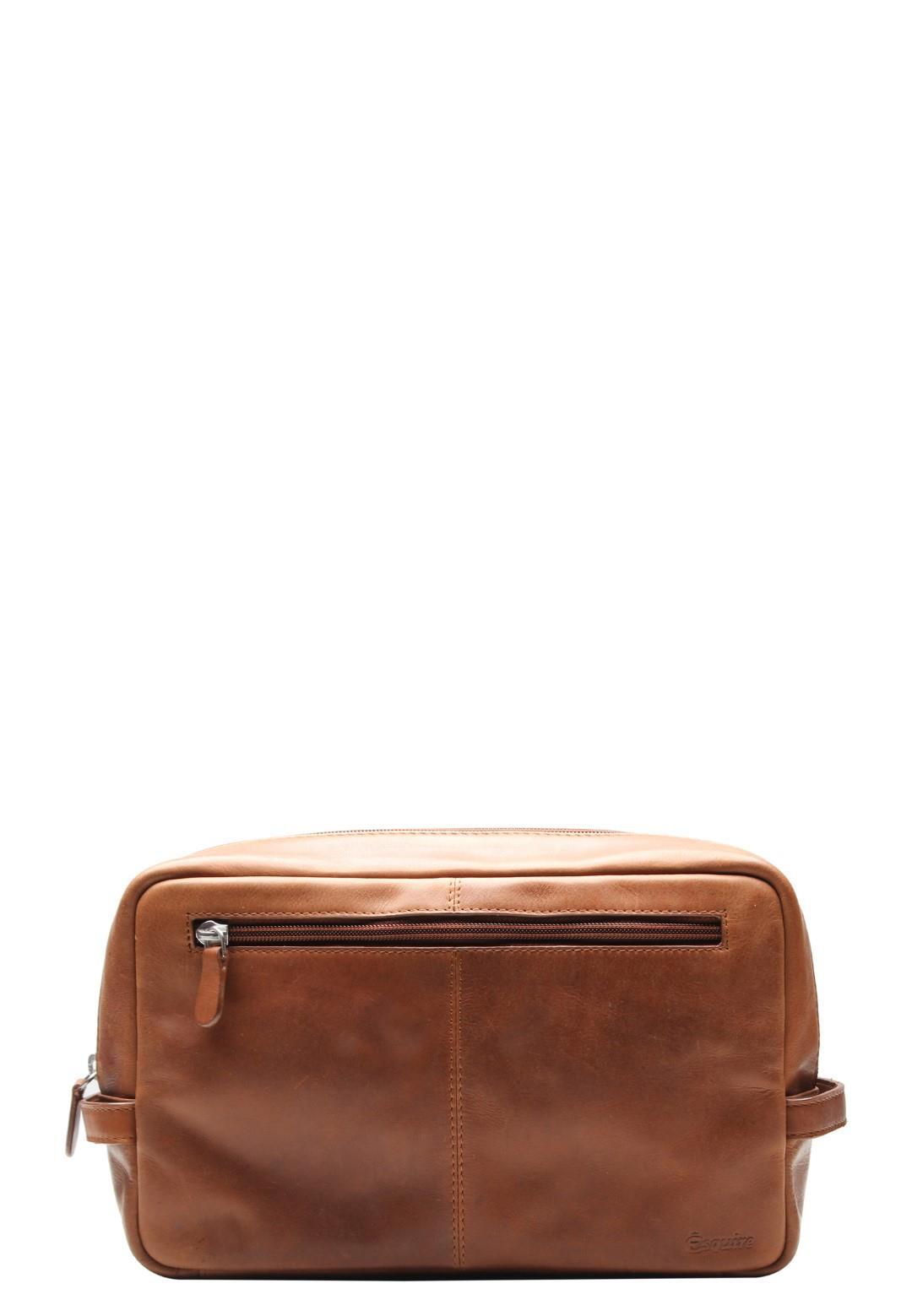 ESQUIRE - DALLAS Kulturtasche Kulturbeutel Braun Dunkelbraun von ESQUIRE