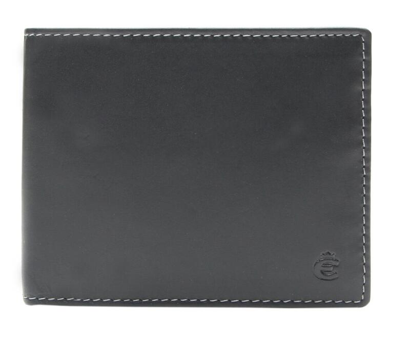 ESQUIRE - Esquire Dallas Scheintasche mit verdeckten Kartenfächern echt Leder schwarz Schwarz von ESQUIRE