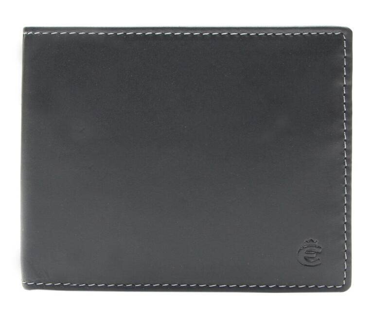 ESQUIRE - Esquire Dallas Scheintasche mit verdeckten Kartenfächern echt Leder schwarz Schwarz von ESQUIRE