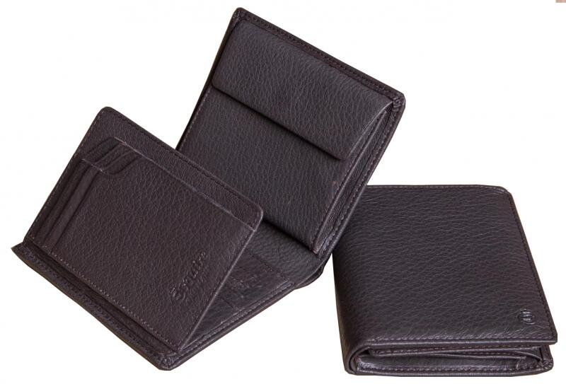 ESQUIRE - Esquire Deer Herrenbörse hochformatig echt Hirschleder schwarz Schwarz von ESQUIRE