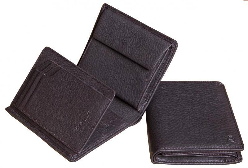 ESQUIRE - Esquire Deer Herrenbörse hochformatig echt Hirschleder schwarz Schwarz von ESQUIRE