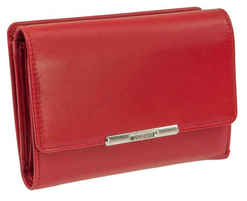 ESQUIRE - Esquire Helena Damenbörse mit RFID echt Rindleder rot Rot von ESQUIRE