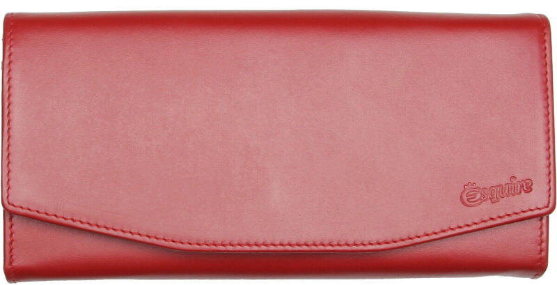 ESQUIRE - Esquire Silk 02 Langbörse echt Rindleder rot Rot von ESQUIRE
