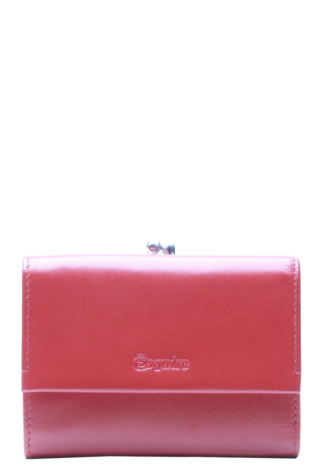 ESQUIRE - NEW SILK Bügelbörse Da.bügel.12Cm Rot Rot von ESQUIRE