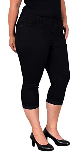 Capri Jeans Damen Sommer 3/4 Hose Damen Sommer 3/4 Jeans Damen High Waist Jeans Damen Capri Jeans Capri Hose Damen Sommer kurze Hose Damen Sommer Jeans Hoch Bund Stretch bis Plus Size Große Größe C740 von ESRA