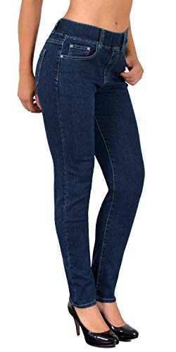 ESRA Skinny Jeans Damen High Waist Stretch Jeans Damen Jeggings Damen Stretch elastischer Gummi-Bund Übergröße Puls Size J291 von ESRA