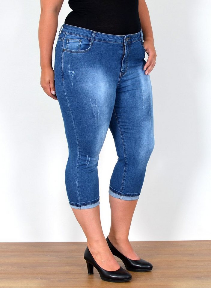 ESRA 3/4-Jeans C150 Capri Jeans Damen High Waist Hose Stretch, 3/4 Jeanshose Damen Capri bis Übergröße Plus Size Große Größen, 3/4 Jeans Capri Damen Hose Sommer Hoch Bund mit Rissen, 3/4 Hose Damen Jeans Sommer High Rise Destroyed Look, Caprijeans Damen hohe Leibhöhe mit Stretch Curvy, Damen Taille Jeans Capri Hose 7XL, Damen Jeans Sommer Capri Dreiviertel Hose mit Rinsed Look, Jeans Damen Heans Hose Damen Hose, High Waist Jeans Damen High Waist, Kurze Damen Jeans Stretch Damen Jeans Shorts Jeans Damen Kurz, Damen Sommer Jeans Damen Sommer, Damen Capri Jeans Damen Capri Hose, Damen 3/4 Jeans Damen 3/4 Hose von ESRA