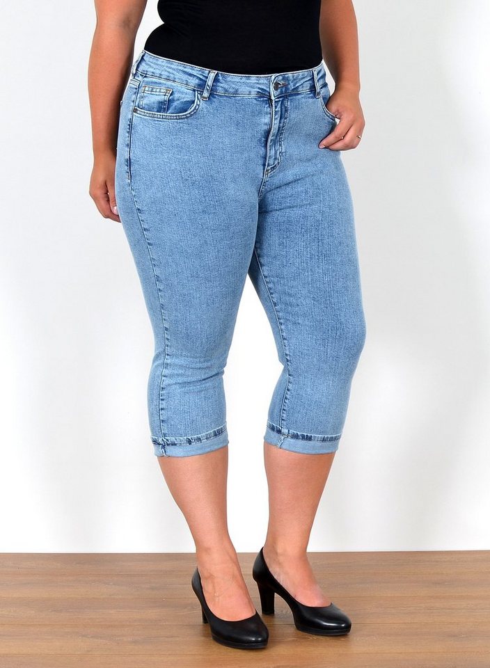 ESRA 3/4-Jeans C150 Capri Jeans Damen High Waist Hose Stretch, 3/4 Jeanshose Damen Capri bis Übergröße Plus Size Große Größen, 3/4 Jeans Capri Damen Hose Sommer Hoch Bund mit Rissen, 3/4 Hose Damen Jeans Sommer High Rise Destroyed Look, Caprijeans Damen hohe Leibhöhe mit Stretch Curvy, Damen Taille Jeans Capri Hose 7XL, Damen Jeans Sommer Capri Dreiviertel Hose mit Rinsed Look, Jeans Damen Heans Hose Damen Hose, High Waist Jeans Damen High Waist, Kurze Damen Jeans Stretch Damen Jeans Shorts Jeans Damen Kurz, Damen Sommer Jeans Damen Sommer, Damen Capri Jeans Damen Capri Hose, Damen 3/4 Jeans Damen 3/4 Hose von ESRA