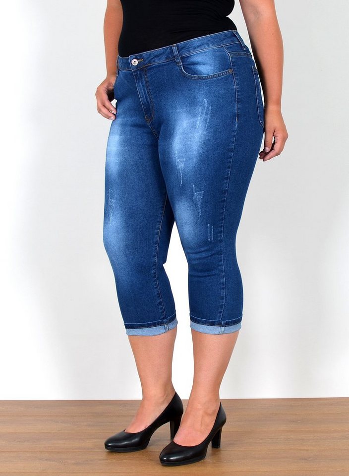 ESRA 3/4-Jeans C150 Capri Jeans Damen High Waist Hose Stretch, 3/4 Jeanshose Damen Capri bis Übergröße Plus Size Große Größen, 3/4 Jeans Capri Damen Hose Sommer Hoch Bund mit Rissen, 3/4 Hose Damen Jeans Sommer High Rise Destroyed Look, Caprijeans Damen hohe Leibhöhe mit Stretch Curvy, Damen Taille Jeans Capri Hose 7XL, Damen Jeans Sommer Capri Dreiviertel Hose mit Rinsed Look, Jeans Damen Heans Hose Damen Hose, High Waist Jeans Damen High Waist, Kurze Damen Jeans Stretch Damen Jeans Shorts Jeans Damen Kurz, Damen Sommer Jeans Damen Sommer, Damen Capri Jeans Damen Capri Hose, Damen 3/4 Jeans Damen 3/4 Hose von ESRA