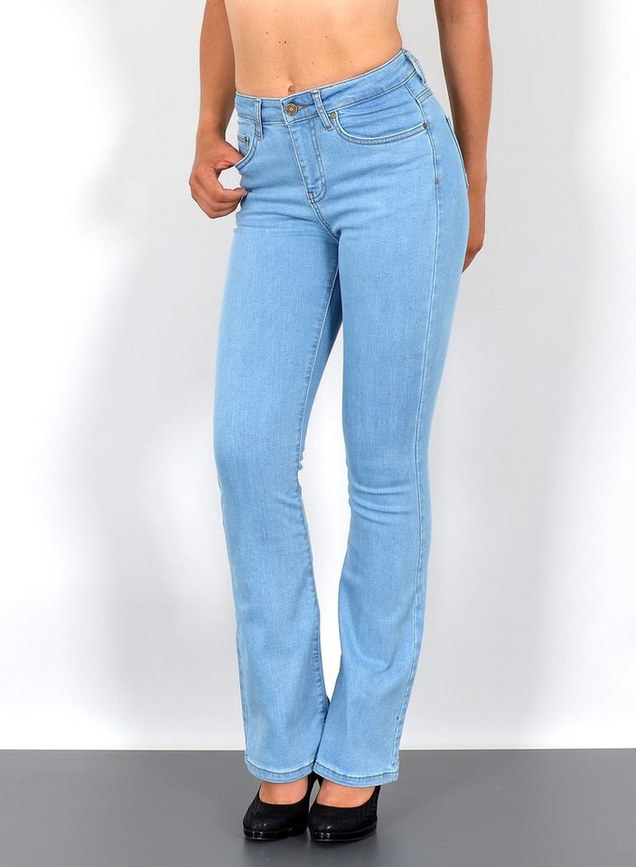 ESRA Bootcut-Jeans B100 Damen Bootcut Jeans Hose, Damen Bootcut Jeans High Waist, bis Übergröße / Plussize Große Größe, Damen Jeans Bootcut hohe Leibhöhe, Damen Flared Jeans Bootcut Jeanshose Schlaghose Schlagjeans, Damen Bootcut weite Jeans Hose Bootcut, Damen Stretchjeans Damen High Waist Damen Jeanshose Damen, Damen High Waist Bootcut Hose Bootcut Jeans, Damen Jeans Stretch Damen Hose Stretch Damen Jeans hoher Bund von ESRA