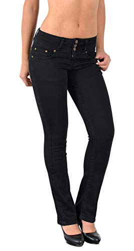 ESRA Bootcut Jeans Damen Low Waist Jeans Damen Stretch Schlaghose bis Übergröße B200 von ESRA