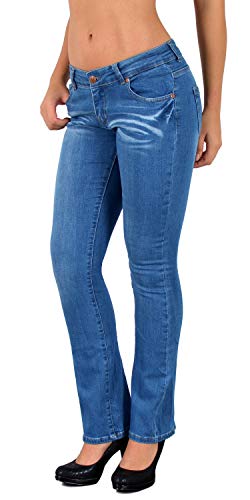 ESRA Bootcut Jeans Damen Low Waist Jeans Damen Stretch Schlaghose bis Übergröße B200 von ESRA