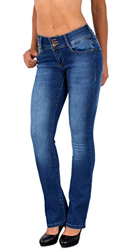 ESRA Bootcut Jeans Damen Stretch Schlaghose Hüftjeans Low Waist Wide Leg Flared Jeanshose Bis Übergröße B300 ESRA Bootcut Jeans Damen Stretch Schlaghose Hüftjeans Low Waist Wide Leg Flared Jeanshose Bis Übergröße B300 von ESRA