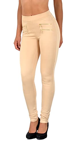 ESRA Damen High Waist Hose Stretch Skinny Damenhose High Waisted Hose bis Übergröße J189 von ESRA