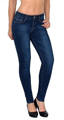 ESRA Damen Jeans Jeanshose Damen Skinny High Waist Hochbund Hose bis Übergröße S300 von ESRA